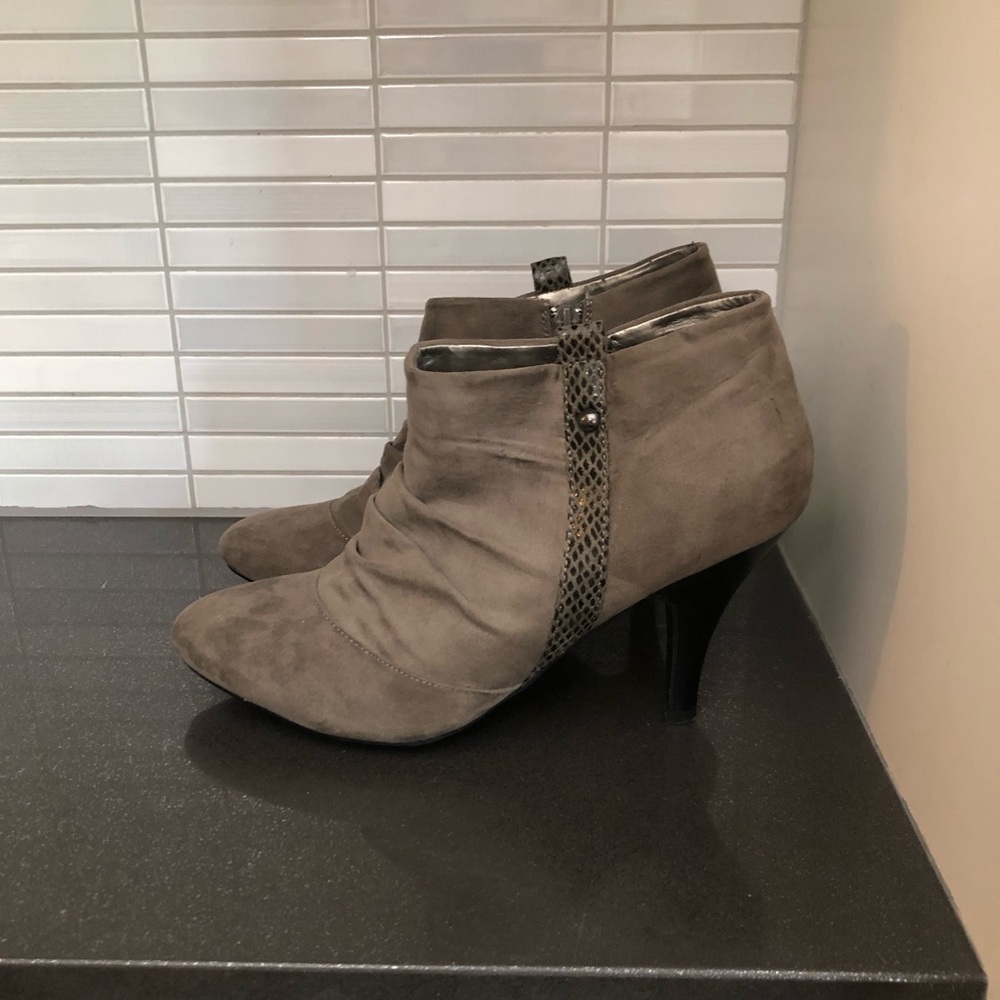 Madeline womenβs faux suede ankle boots